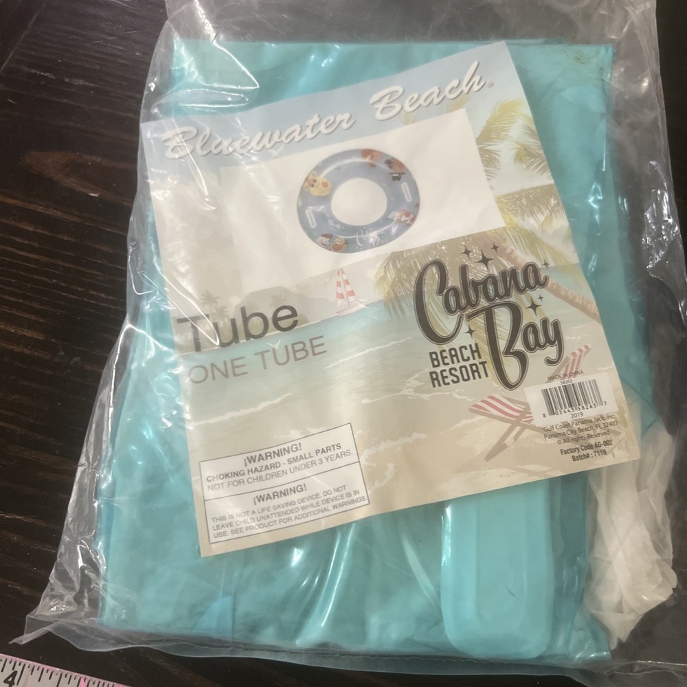Universal Studios Cabana Bay Beach Resort Inflatable Tube Blue with Handles New